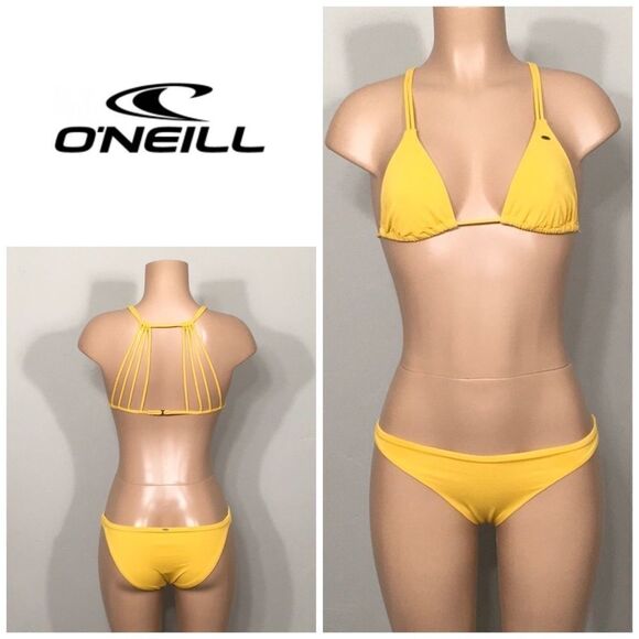 O’Neill golden yellow strappy bikini set. NWT - Picture 1 of 11